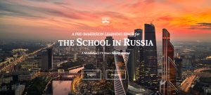 screenshot of School in Russia website showing image of Moscow
