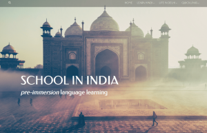 screenshot of front page of School in India website